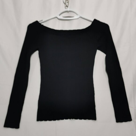 Knit Boatneck Stretchy Top Size M EUC # 123 - Picture 2 of 6